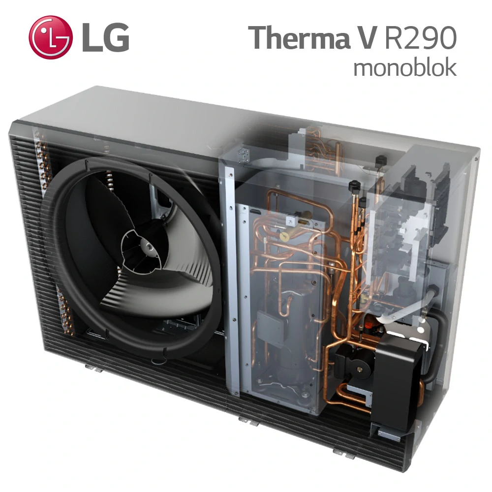 LG Therma V R290 monoblok 12kW 3f HM123HF + PHCS0
