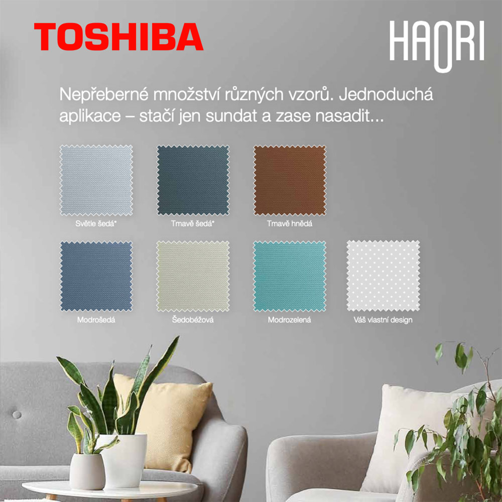 Toshiba Haori 2,5kW - textilní design